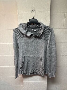 Silverake Men's Grey Hooded Knit Sweater